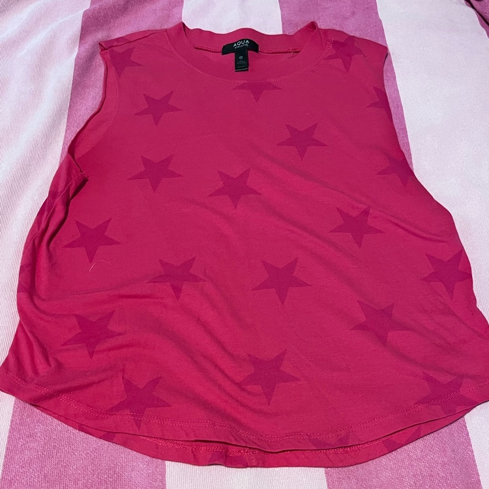 Aqua neon pink star tank:)